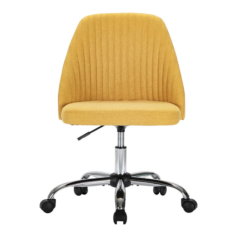 Office Desk Chair, Modern Cute Rolling Vanity Swivel Task Chairs with Wheels, Armless for Home, Bedrooms, Office, Study, Student
