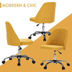 Office Desk Chair, Modern Cute Rolling Vanity Swivel Task Chairs with Wheels, Armless for Home, Bedrooms, Office, Study, Student