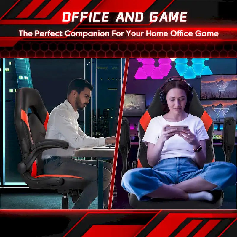 Ergonomic Office Chair with Lumbar Support Height Adjustable Rolling Desk Chairs with Flip-up Armrests