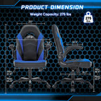 Ergonomic Office Chair with Lumbar Support Height Adjustable Rolling Desk Chairs with Flip-up Armrests