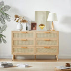 Bedroom Dresser with Rattan Fronts